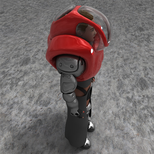 3d girl futuristic armored suit - Futuristic Armored Girl by scyrus